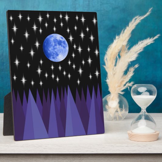 Moon Starlight Tabletop Plaque mit Easel Fotoplatte (Seite)