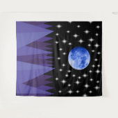 Moon Starlight Tapestry Wandteppich (Vorderseite (Horizontal))