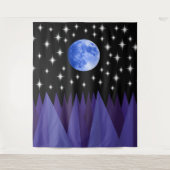 Moon Starlight Tapestry Wandteppich (Vorderseite)
