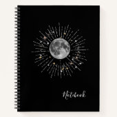 "Moon & Stars Abstraktes kosmisches Notebook Notizblock (Vorderseite)