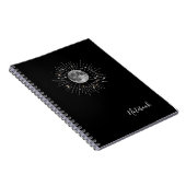 "Moon & Stars Abstraktes kosmisches Notebook Notizblock (Rechte Seite)