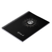 "Moon & Stars Abstraktes kosmisches Notebook Notizblock (Linke Seite)