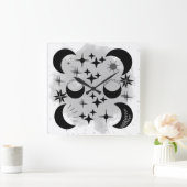 MOON & STARS Acrylwand Quadratische Wanduhr (Zuhause)