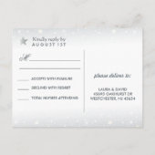 Moon & Stars Aquamarine Gold & White Matching UAWG Einladungspostkarte (Rückseite)