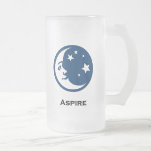 Moon Stars Aspire Mattglas Bierglas