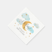 Moon & Stars Baby Dusche Blue Clouds Napkins Serviette (Ecke)