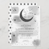 Moon Stars Baby Dusche Einladung (Vorne/Hinten)
