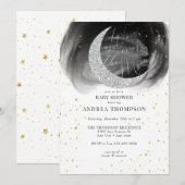 Moon Stars Baby Dusche Einladung (Vorne/Hinten)