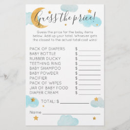 Moon & Stars Babydusche Wolken Rate den Preis