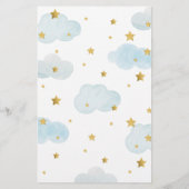 Moon & Stars Babydusche Wolken Rate den Preis (Rückseite)