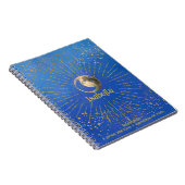 Moon Stars Blue Liebe Galaxy Sky Monogram Notebook Notizblock (Rechte Seite)