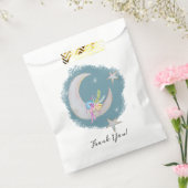 Moon Stars Blume Aquamarin Blue Danke Baby Dusche Geschenktütchen (Versiegelt)
