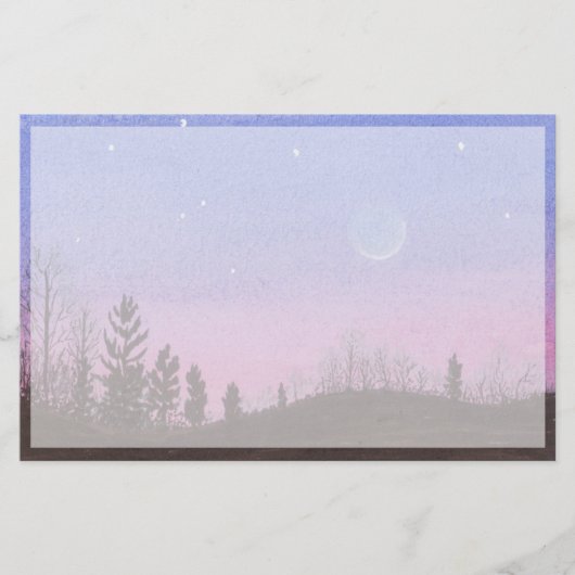 Moon & Stars Briefpapier (Vorderseite)