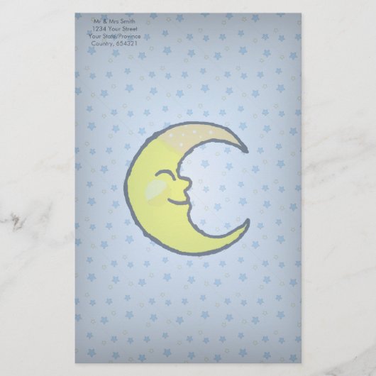 Moon & Stars Briefpapier (Vorderseite)