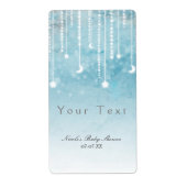 Moon & Stars Celestial Baby Dusche Label (Vorne)