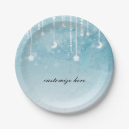 Moon & Stars Celestial Baby Dusche Party Pappteller