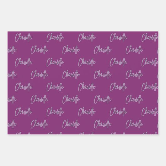 Moon Stars Celestial BoHo Tween Geschenk 3 Geschenkpapier Set (Vorderseite 2)