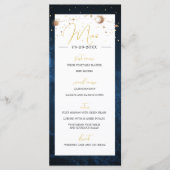 Moon Stars Celestial Sky Moderne Elegante Hochzeit Programm (Vorderseite)