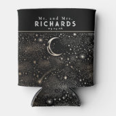 Moon Stars Celestial Starry Night Black Wedding Dosenkühler (Vorderseite)