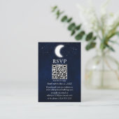 Moon Stars Celestial Wedding QR UAWG Begleitkarte (Stehend Vorderseite)