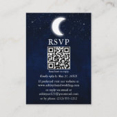 Moon Stars Celestial Wedding QR UAWG Begleitkarte (Vorderseite)