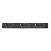 Moon Stars Celestitical Mystical Starry Night Blac Satinband (Vorderseite)