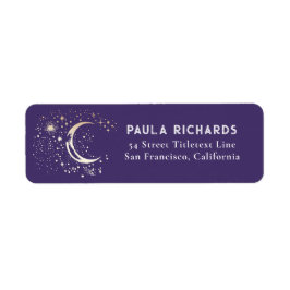 Moon Stars Celestitical Night Sky Lila