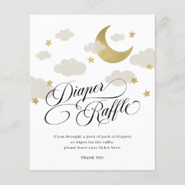 Moon Stars Cloud Baby Dusche Windel Raffle Schild