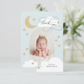 Moon Stars Clouds Arch Foto Blue Vielen Dank Dankeskarte (Stehend Vorderseite)