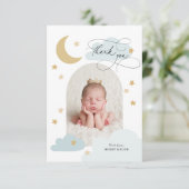 Moon Stars Clouds Arch Foto Blue Vielen Dank Dankeskarte (Stehend Vorderseite)