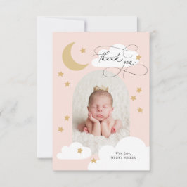 Moon Stars Clouds Arch Foto Pink Vielen Dank Dankeskarte