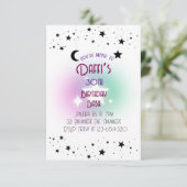 Moon & Stars Einladung (Stehend Vorderseite)