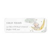 Moon Stars Elephant Bunny Gender Neutral-Adresse (Vorne)