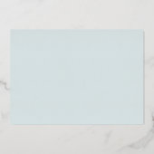 Moon & Stars Foto Collage Blue Geburtserklärung Folieneinladung (Rückseite)