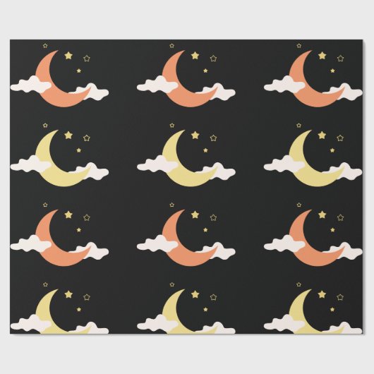 Moon & Stars Geschenkpapier (Flach)