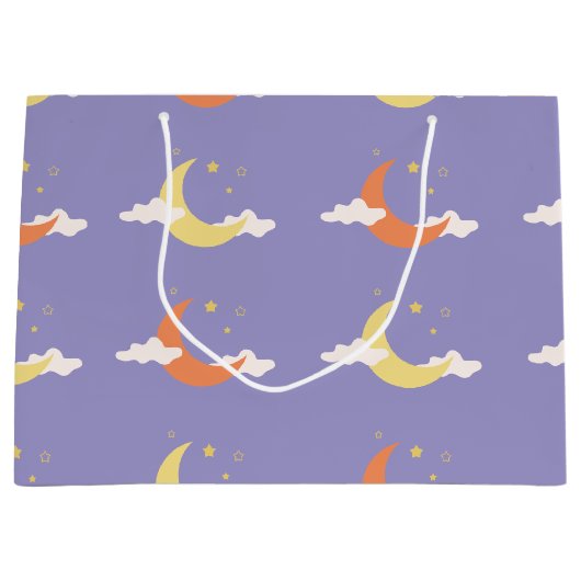 Moon & Stars Große Geschenktasche Geschenktüte (Vorderseite)