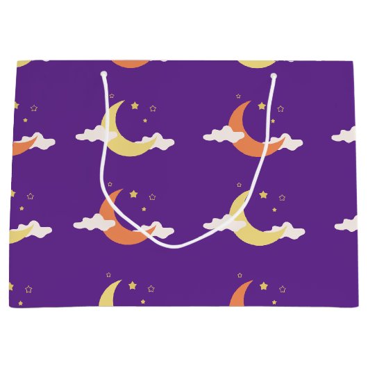 Moon & Stars Große Geschenktasche Geschenktüte (Vorderseite)