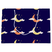 Moon & Stars Große Geschenktasche Geschenktüte (Vorderseite)