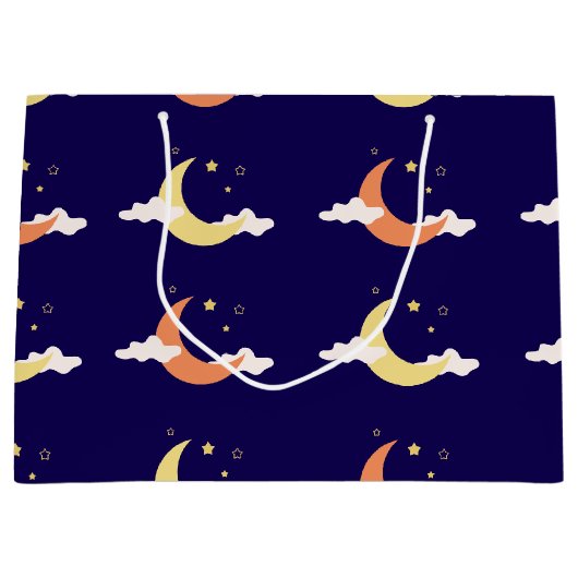 Moon & Stars Große Geschenktasche Geschenktüte (Vorderseite)