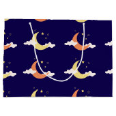 Moon & Stars Große Geschenktasche Geschenktüte (Rückseite)