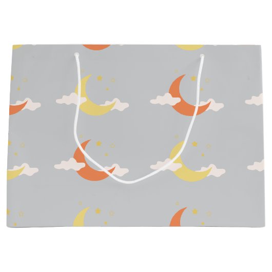 Moon & Stars Große Geschenktasche Geschenktüte (Vorderseite)