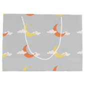 Moon & Stars Große Geschenktasche Geschenktüte (Rückseite)