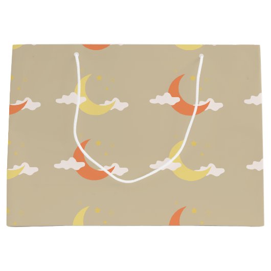 Moon & Stars Große Geschenktasche Geschenktüte (Vorderseite)