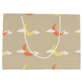 Moon & Stars Große Geschenktasche Geschenktüte (Rückseite)