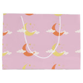 Moon & Stars Große Geschenktasche Geschenktüte (Rückseite)