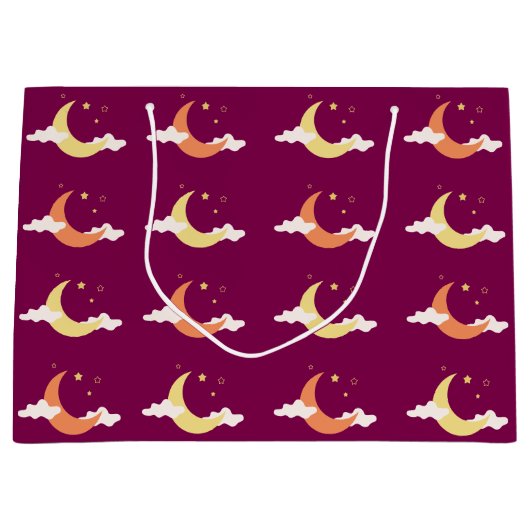 Moon & Stars Große Geschenktüte (Vorderseite)