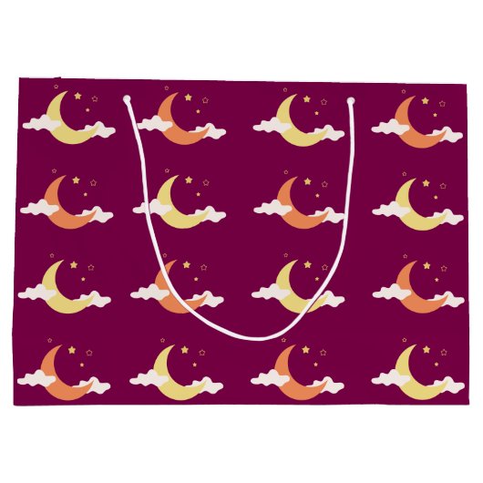 Moon & Stars Große Geschenktüte (Rückseite)