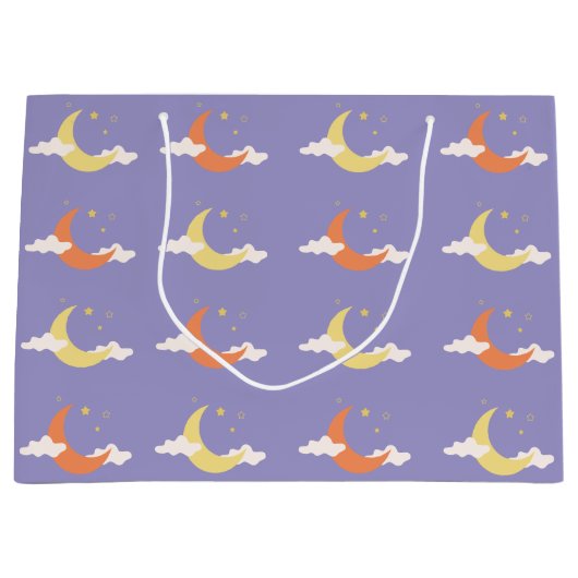 Moon & Stars Große Geschenktüte (Vorderseite)