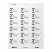 Moon & Stars Hochzeiten Rücksendeadressen-Aufklebe Adressaufkleber (Vorne)