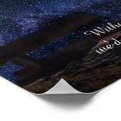 Moon & Stars Inspiration Zitat Poster (Ecke)